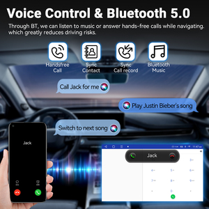 10 inç Android araba ekran 2 + 32GB 4 çekirdekli GPS navigasyon Bluetooth araba radyo çerçeve Renault Clio araç DVD oynatıcı-2012 için 2016 oyuncu - Product Image 5