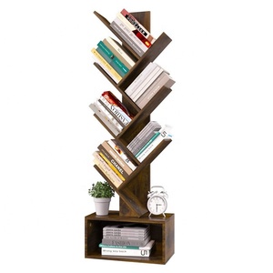 Ucuz fiyat özelleştirilmiş ahşap ağaç dalı modeli kitap oturma odası beyaz köşe depolama rafı - Product Image 5