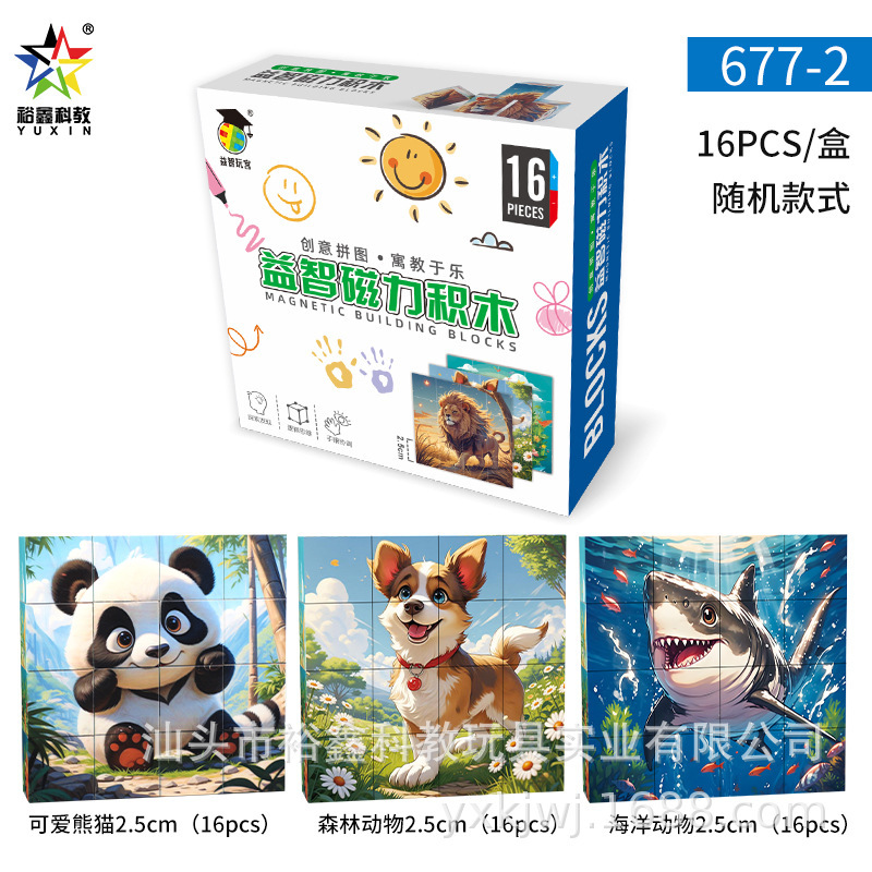 677-2 Magnetic Building Blocks 2.5CM 16PCS