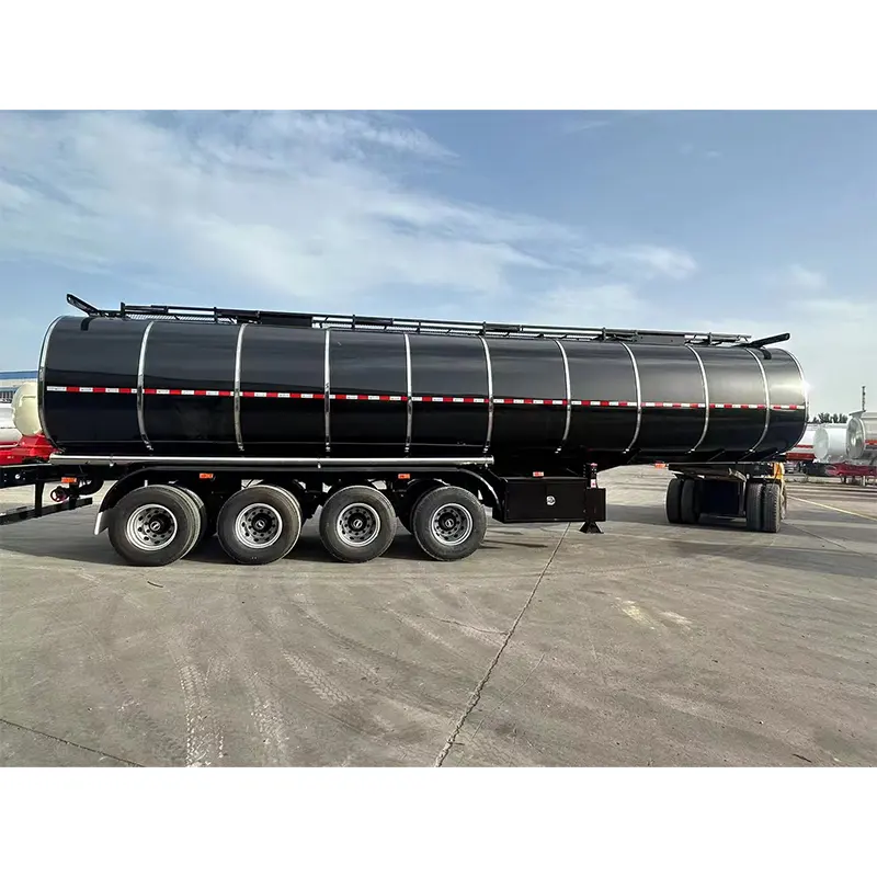 Hergestellt in China hohe Qualität 4-Achsen 30000-45000 Liter Asphaltisolierung Asphalt-Tankwagen-Schienenanhänger zum Verkauf