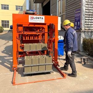 LONTA QT4-25 אוטומטי מלא משתלב חלול תבנית ריצוף בטון בטון מכונה לייצור בלוק מכונה לבני לבנה