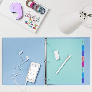 Avery viết xóa ngăn 3 Vòng chất kết dính 8 Tab mỗi bộ nhiều màu lớn Tab phấn màu thư mục tổ chức tuyệt vời báo cáo dự án - Product Image 6