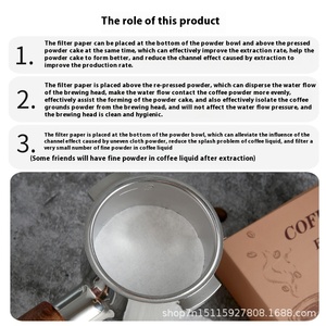 Coffee <strong>Filter</strong> Papers Pulp Espresso Machine <strong>Filters</strong> with Excellent Permeability - Compatible Barista Coffee Machines 51/54/<strong>58mm</strong> - Product Image 4