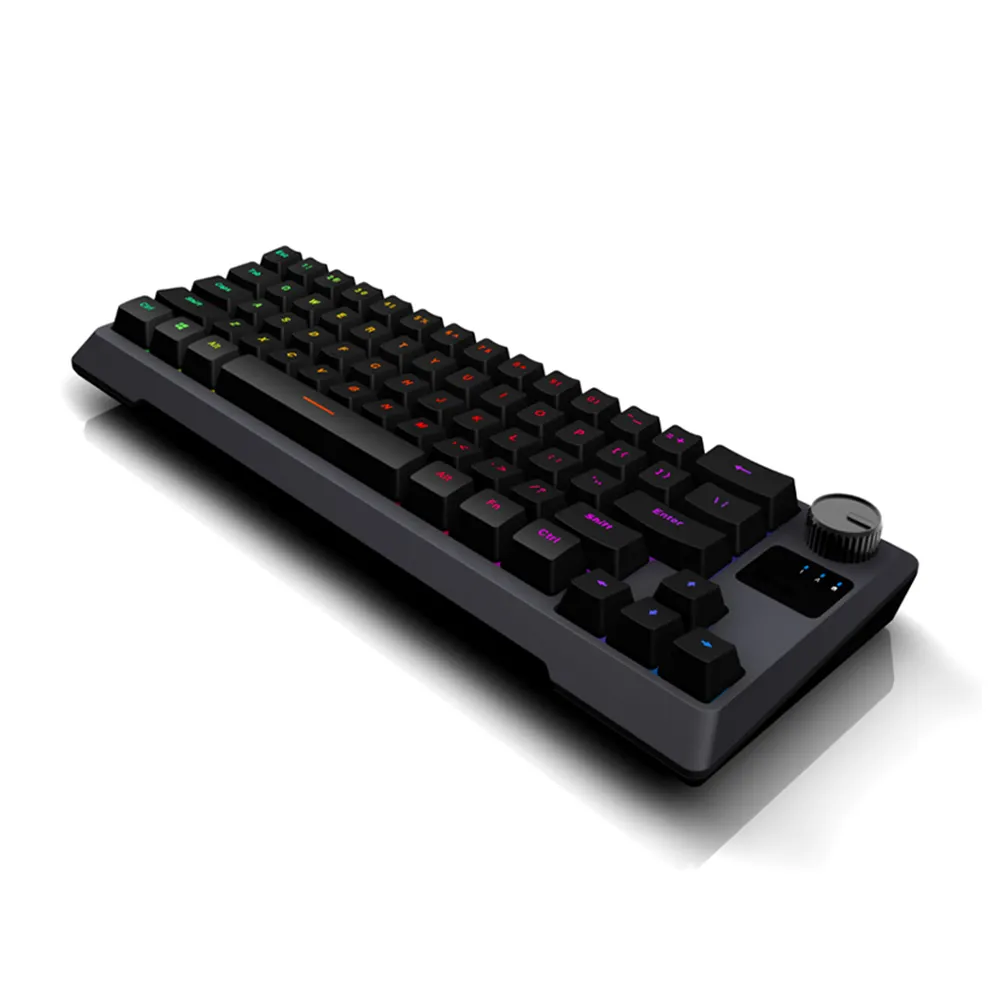 Teclado brasileiro contemporâneo branco rgb TYPE-C carregamento russo árabe Silent Clicks teclado retroiluminado