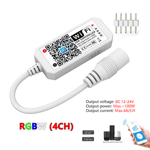 Wi-Fi Smart мини светодиодный контроллер одного цвета RGB RGBW с входным напряжением постоянного тока 5 В, 12 В, 24 В постоянного тока, 100W & удаленным АРР контролем голоса Музыка для умного дома освещения - Product Image 4