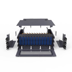 Panel de conexión de fibra óptica 4U con módulo de 12 piezas Sc FC LC ODF 12 24 Core utilizado para red 4G WiFi FTTH
