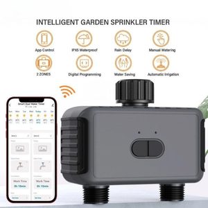 WiFi Smart Sprinkler Timer Programmable <strong>Garden</strong> Irrigation Timer <strong>Rain</strong> Delay <strong>Manual</strong> Automatic Irrigation System