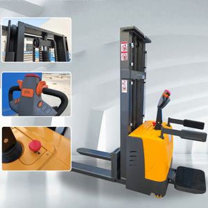 Bateria Auto Carregamento Portátil 1.5Ton 2Ton Empilhador Elétrico Completo Stand Drive Empilhadeira Elétrica Empilhadores Elétricos Hidráulicos