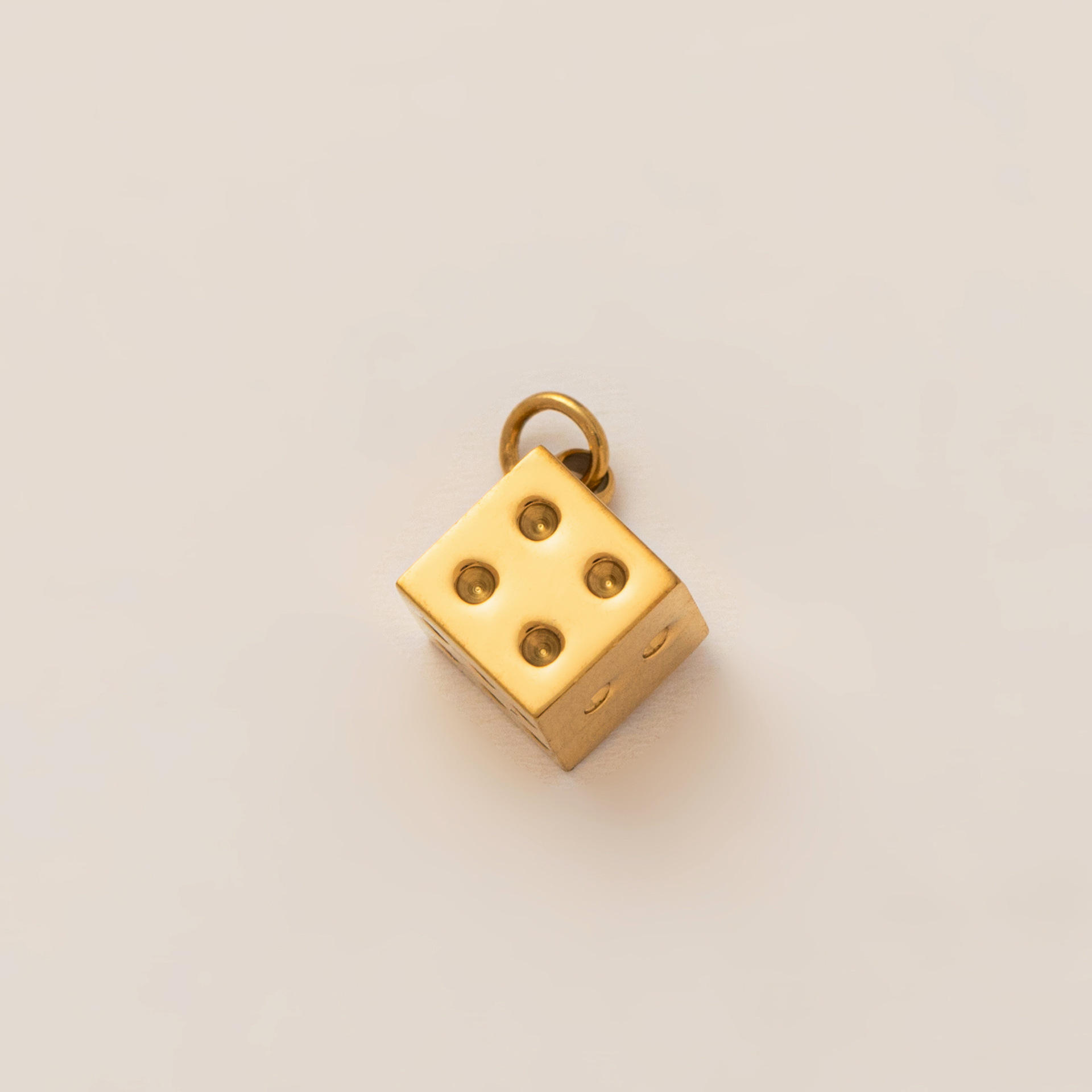 gold Dice pendant