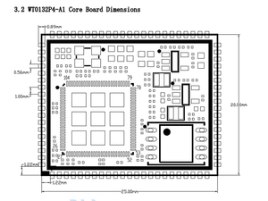 WT0132P4-A1 ESP32-P4 SOM Board Development Board mit leistungs starkem MCU ESP32 P4 Chip für P4 EV Board USB 2.0 OTG - Product Image 4