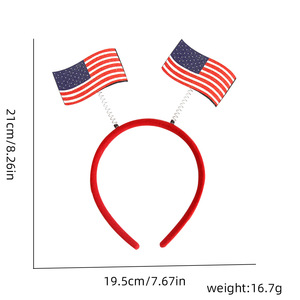 Amerikan bağımsızlık günü saç çemberler amerikan bayrağı kırmızı beyaz mavi yıldız şekli plastik taç temmuz 4 bağımsızlık günü için - Product Image 6