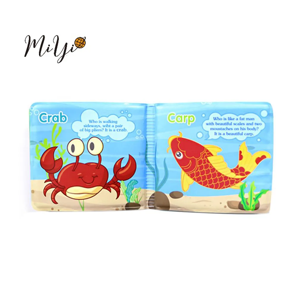Wholesale Eco-friendly Eva Washable Printing Book Magic Color Changing Bath Book With Voice Soft Waterproof Baby Bath Book