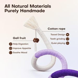 Interactive <strong>Safe</strong> Teeth Cleaning Cat Nip Toys Chew Ropes 3Pcs with Refillable Natural <strong>Catnip</strong> for Indoor Kittens