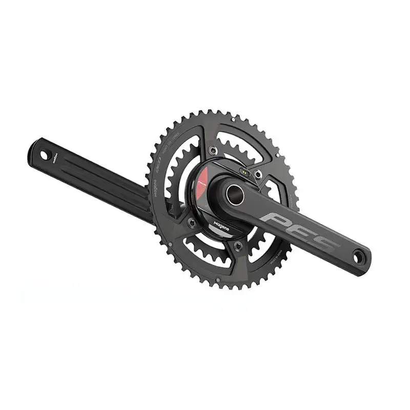 Magene MTB Road Bike Power Meter Crankset Chainring PES P505 Base 4 Parafuso 110BCD 24mm Cadência Pedal Equilíbrio Formiga Aço Eixo