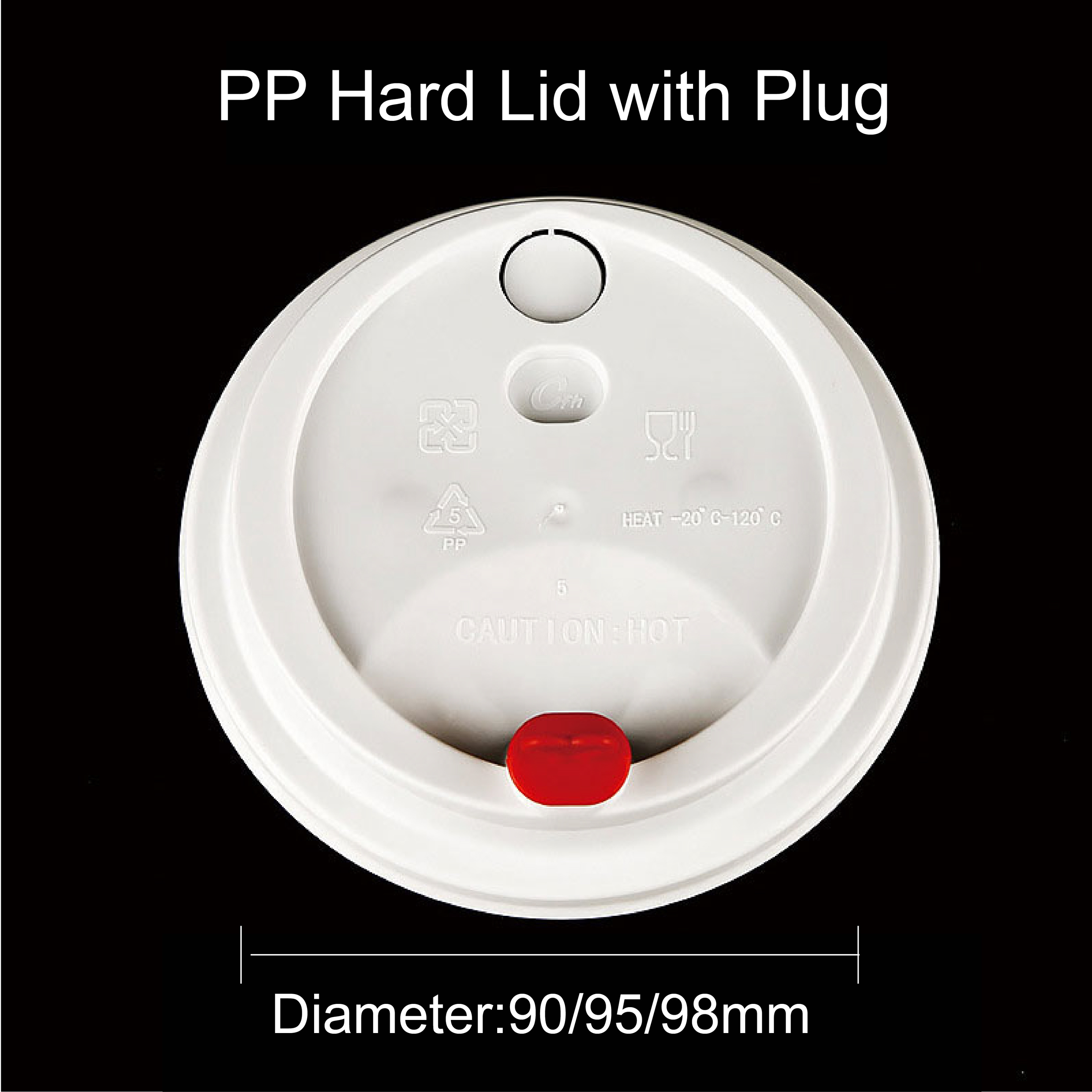 Transparent Hard Lid with Plug
