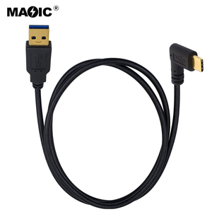 OEM High Quality Gold Plated 1m 2m <strong>USB</strong> 3.0 Type a Male to <strong>USB</strong> Type C 3.1 Charger Cable Data Sync Charge up Down 90 Degree Angle