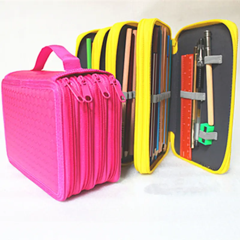 2/3/4-layer large capacity art multifunctional creative pink pencil case