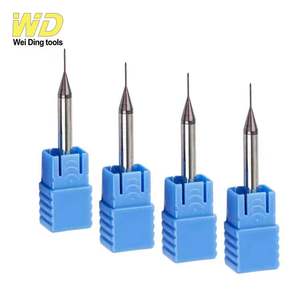 2 flüt düz uzun boyunlu frezeler 1mm 1.5mm 2mm HRC60 katı karbür CNC derin oluk kesici freze kesiciler yönlendirici Bit bıçak - Product Image 5