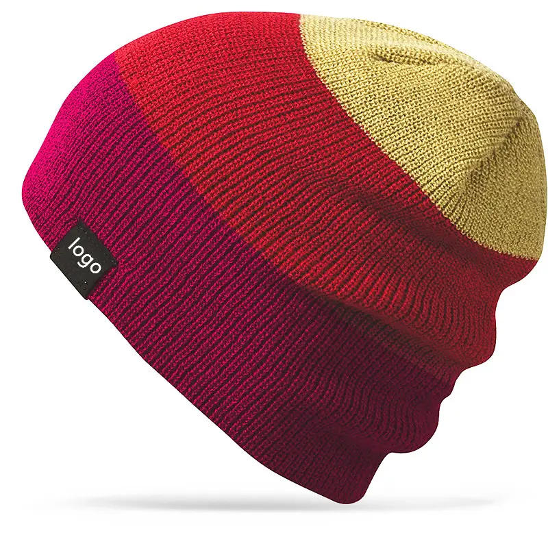 Bonnet multi-couleurs pour hommes, nouveaux bonnets rayés aux couleurs de l'arc-en-ciel, en tricot multicolore, collection