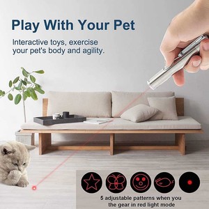 Multifunktions-Katzenjagd-Spielzeug-Wiederauf ladbarer Laserpointer mit 7 einstellbaren Mustern für Heimtier übungen und-training/ - Product Image 4