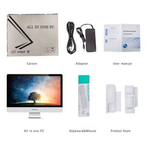 Pantalla táctil de computadora monobloque de fábrica de China todo en una computadora y procesador con Wifi