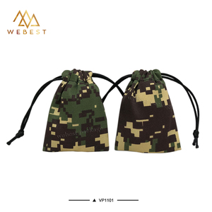 Webest Camouflage Color Jewelry Double <strong>String</strong> Small Drawstring Pouch Gift Pouch Printed Canvas Pouch Bag Small for Packaging - Product Image 2