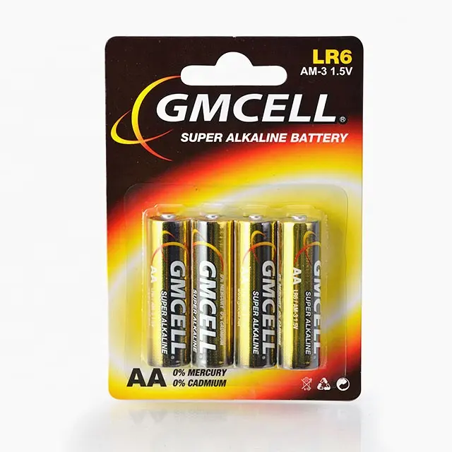 GMCELL 1.5vaa क्षारीय बैटरी कोई 5 ए. ए. No.7 भारतीय मानक ब्यूरो के साथ क्षारीय बैटरी आपूर्तिकर्ताओं