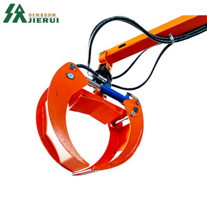 Carro idraulico legno Log Loader rimorchio con Grabber gru foresta rimorchio Log Loader Grapple legname Crane macchina - Product Image 5