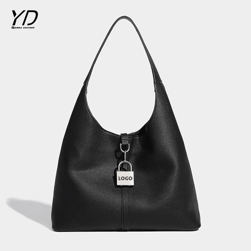 2024 Новая модная простая индивидуальная Повседневная сумка на плечо из искусственной кожи большого размера для дам