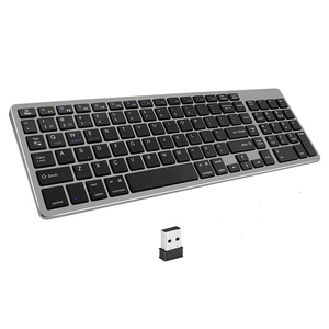 Multi-Device <strong>Wireless</strong> <strong>Keyboard</strong> for Tablet Phone Computer 2.4G <strong>Wireless</strong> Rechargeable <strong>Keyboard</strong> Compatible Mac Android