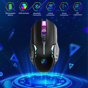 PCTENK XM63R OEM Ergonomisches Aufladen Programmier bares Gaming Drahtlose Maus Stumm schalten Leuchtende mechanische wiederauf ladbare Maus - Product Image 5