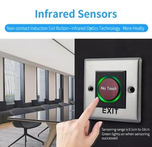 Interruttore di rilascio della porta senza contatto 12V 24V pulsante di uscita controllo accessi 433MHz telecomando senza interruttore tattile per serratura elettronica - Product Image 2