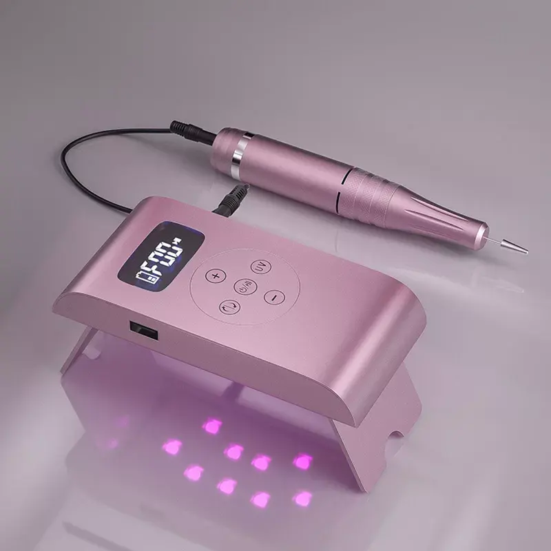 Draadloze 2 In 1 Innovatie 35000Rpm Nail Boor Machine Oplaadbare En Draagbare Uv Led Nail Lamp