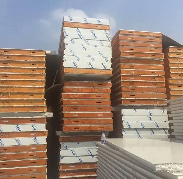 Low price 100mm 120mm 150mm Color Steel Insulation Wall Pu Polyurethane Sandwich Panel Cool Room Cold Storage Panel Price