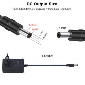 Ac 100V-240V Entrada a CC 12V 2A 3A Adaptador de corriente de salida Fuente de alimentación Cantidad de pared Adaptador de corriente CC - Product Image 2