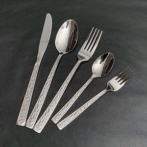 High Grade Stainless Steel Stone Pattern Cutlery Steak Knife Spoon and Fork <strong>Flatware</strong> Gift 3 Pieces Set Modern <strong>Simple</strong> <strong>Style</strong> - Product Image 5