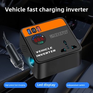 Convertidor inversor de coche de 12V/24V de Venta caliente para camiones de carga rápida tipo C con salida de 110V/220V entrada de 5V 3000W CC/CA potencia nominal