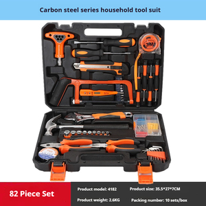Caja de herramientas de acero de alto carbono de 82 piezas multifunción venta al por mayor hardware de reparación del hogar caja de herramientas de mano conjunto con caja de plástico soplado - Product Image 2