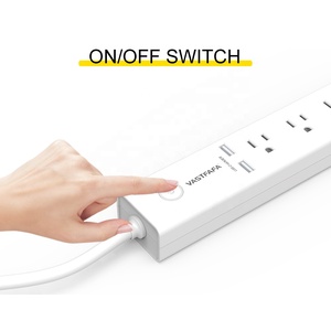 6路美国开关插座电源板电涌保护器2 USB 15A扩展插座125V额定电压6插座-可用NFC SDK - Product Image 6