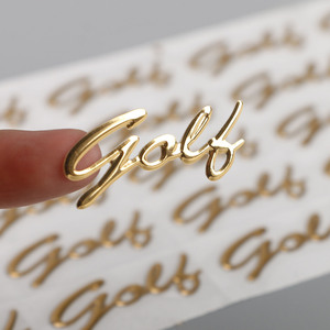 Custom Thin Electroform 3D Logo Transfer Metallic Gold Nickel Adhesive Metal Stickers-Embossed <strong>Decals</strong> for Packaging Labels - Product Image 2