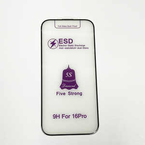 ESD Anti şok beş güçlü toz geçirmez HD temperli cam ekran koruyucu iphone 16 pro max film - Product Image 4