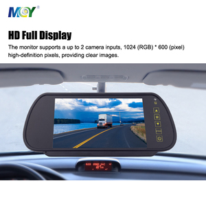MCY 2CH 4Pin Video <strong>Input</strong> 7&quot; Hd Rear View Parking Mirror Monitor for Reverse Car Backup Camera - Product Image 5