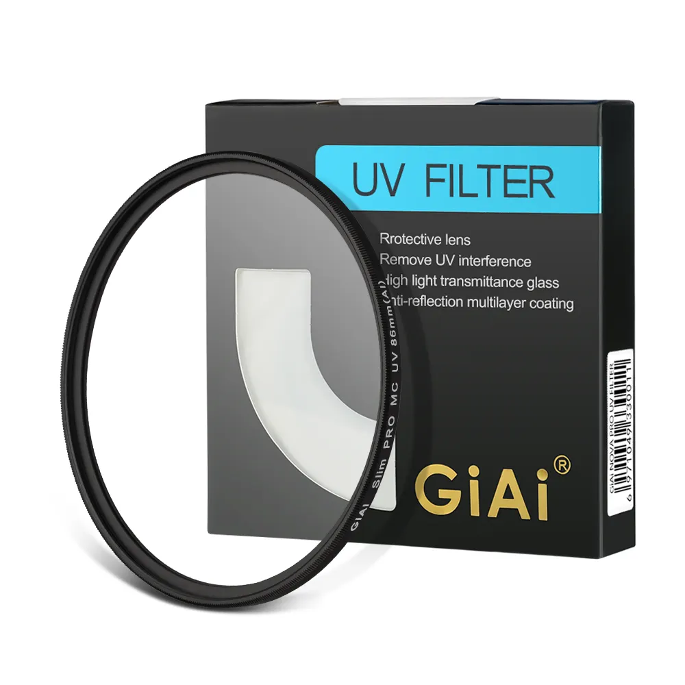 GiAi Slim MC 86mm Filtro de cámara nano recubrimiento Cámara filtro UV para Nikon Sony Canon lente de cámara