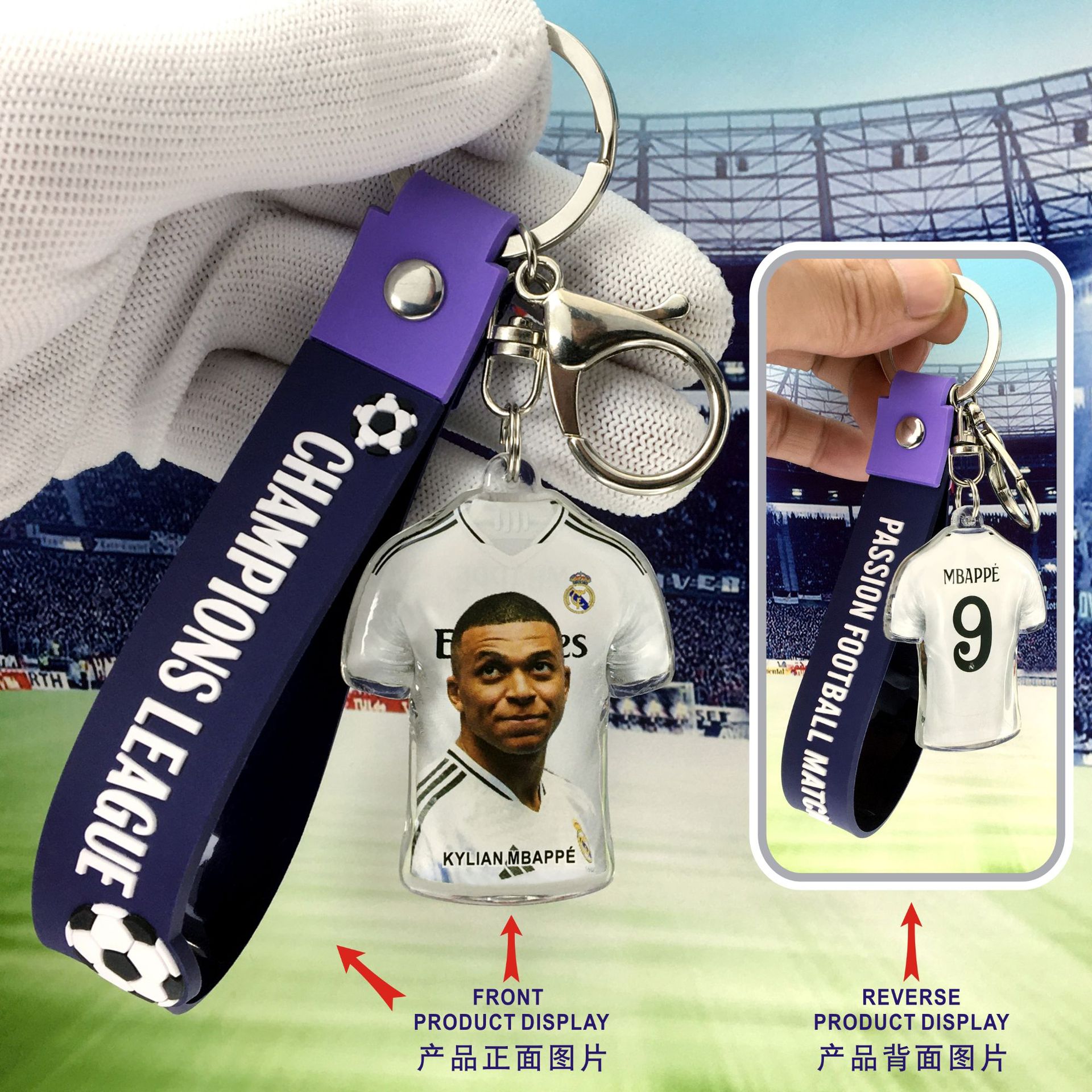 24-25 season Real Madrid-9 # Mbappe B + dark blue bracelet