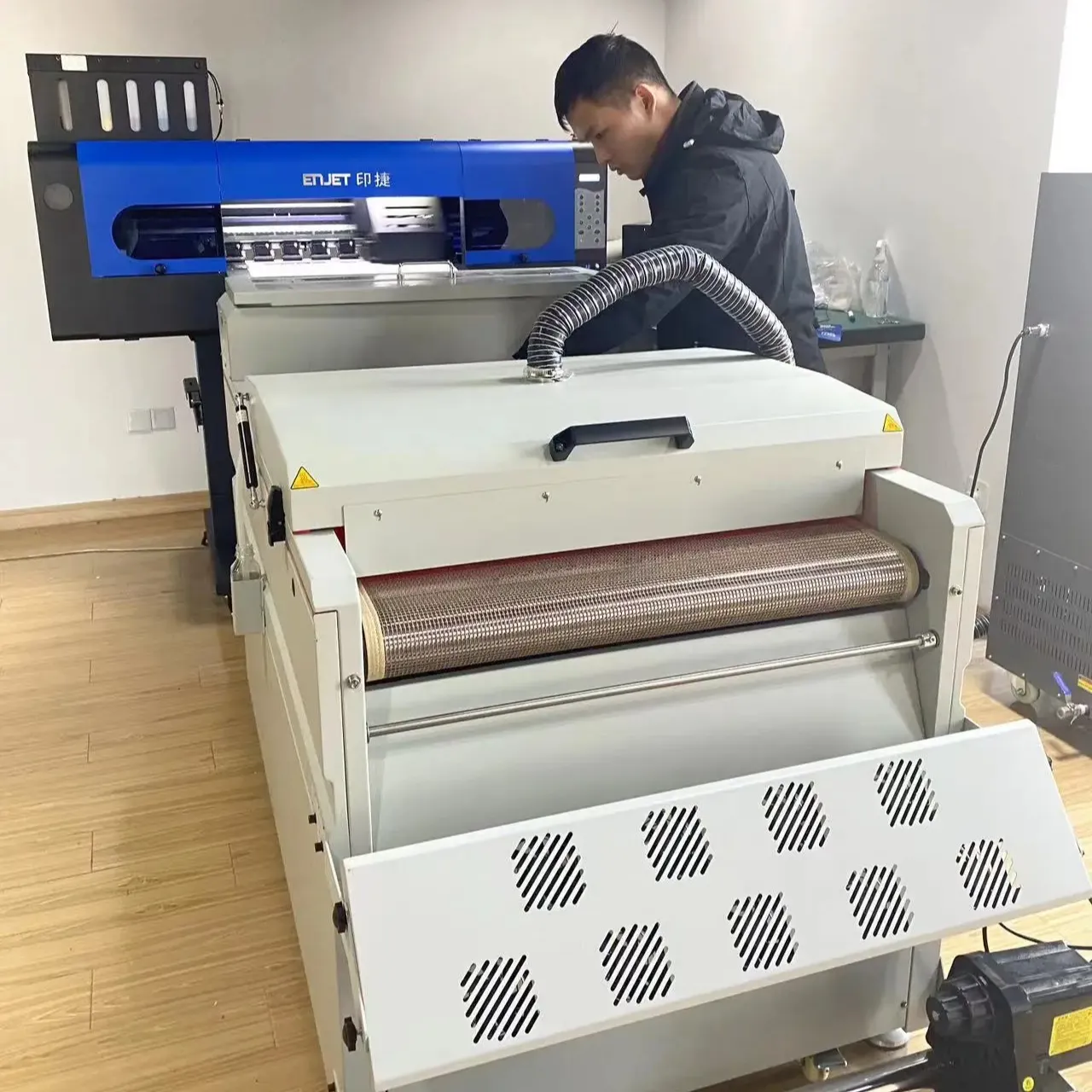 2 हेड 60 सेमी डिजिटल टेक्सटाइल डीटीएफ प्रिंटर प्रिंटिंग मशीन
