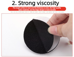 Cintas redondas de velcro con gancho y lazo, venta al por mayor para niños, bricolaje, Parte posterior transparente, autoadhesivo, gancho de doble cara y cinta de lazo, cierre a presión - Product Image 5
