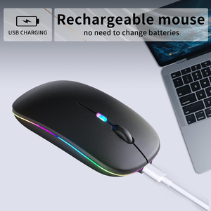 Mouse Wireless ricaricabile Mouse per Laptop con luci a LED silenzioso Slim Use(BT5.2 e 2.4G portatile USB) Dual Mode Mouse per Computer - Product Image 4