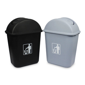 Büyük kapasiteli 12L 24L 35L çöp tenekesi açık üst plastik banyo çöp kutusu kapaklı serin tasarım çöp tenekesi - Product Image 1
