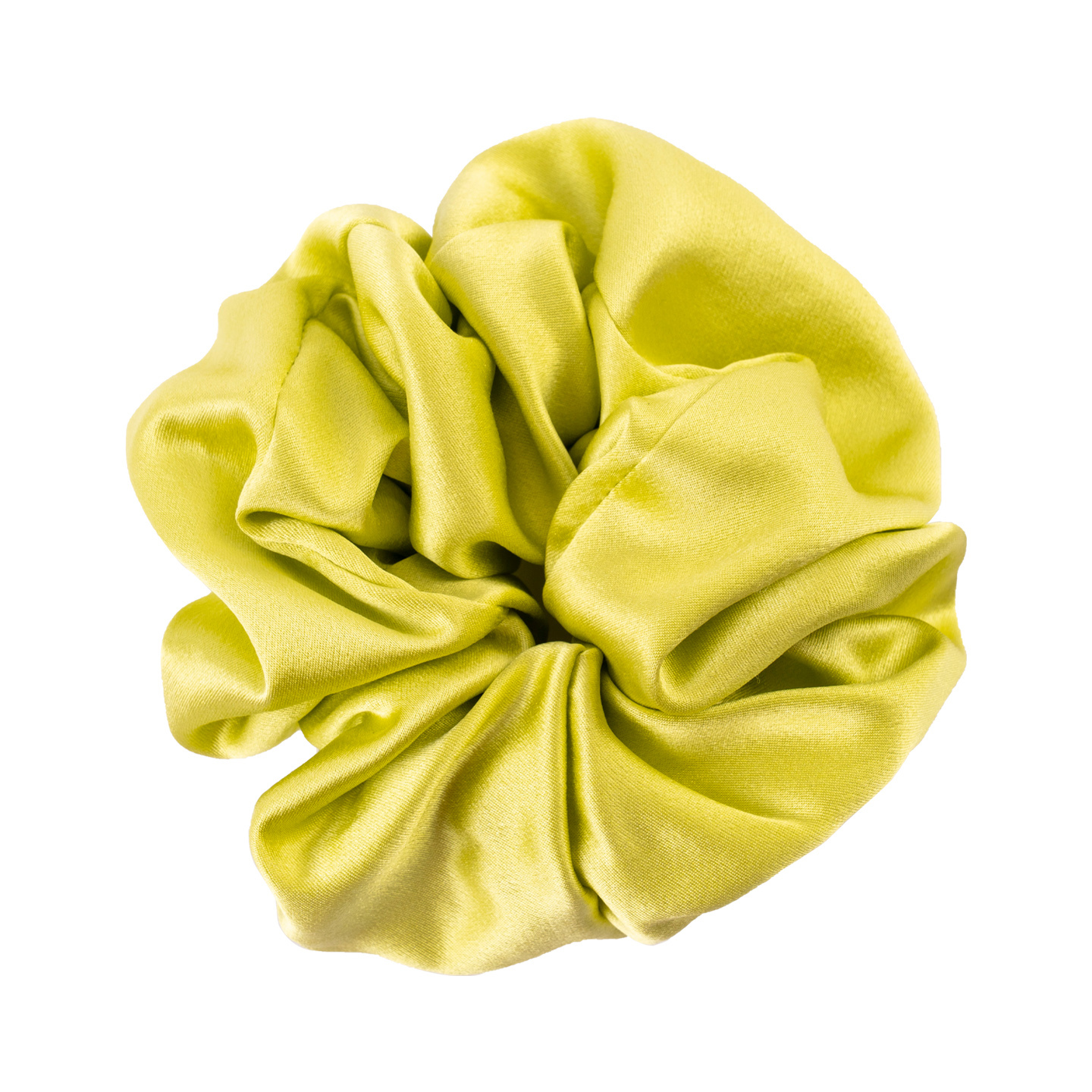 Élastique à cheveux en soie vert olive - 4 cm