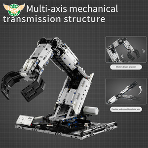 Robots de vapor, juguetes educativos, programación de Control remoto, bloques de construcción, juguete de Control remoto, brazo mecánico, bloques de ensamblaje